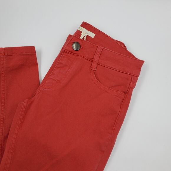 Maje Red Jaw Tomette Skinny Leg in Red Size 26 - Picture 8 of 10